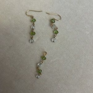 Dangle Earrings & Necklace Charm Set (2)